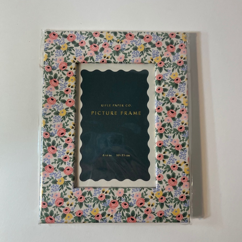 Rifle Paper Cotton Polyester Floral Picture Frame 4 x 6" New